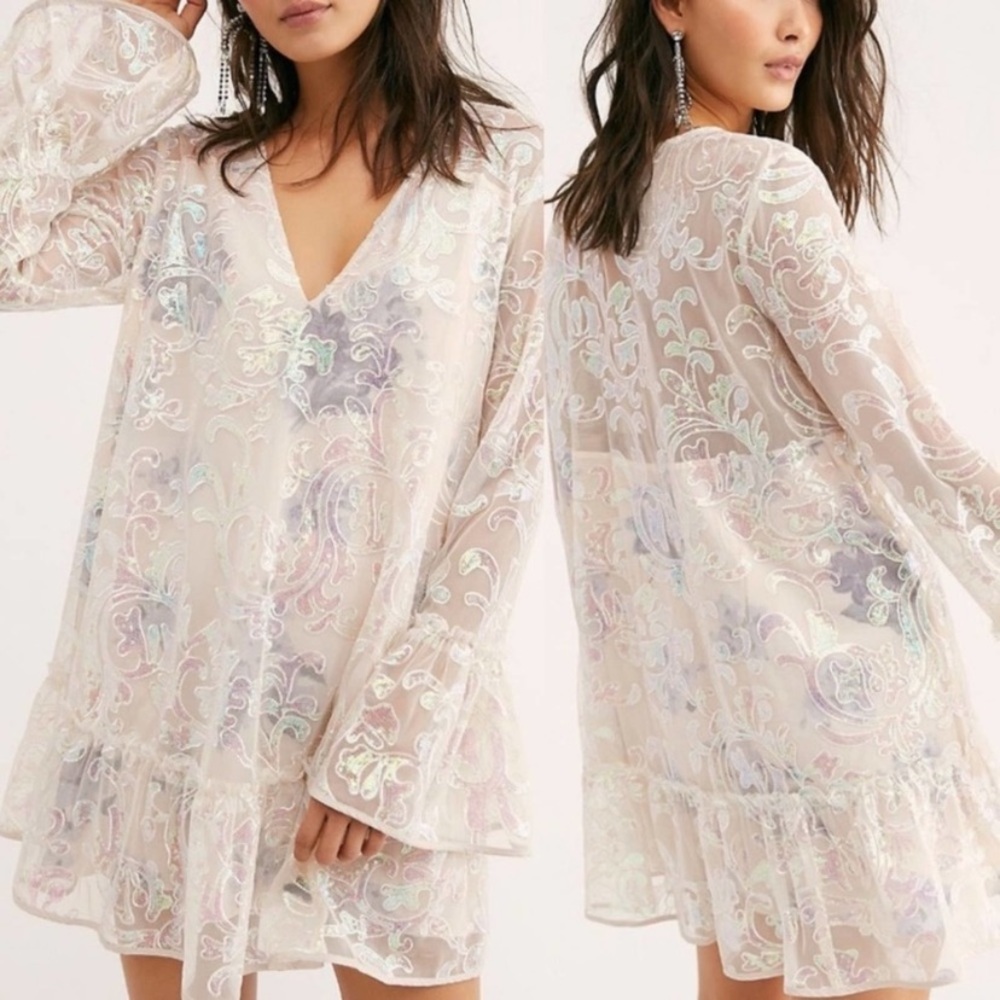 Free People Falling Flowers Mini Dress